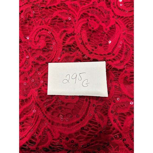 Onyx Nite Red Lace Sheer Blouse Sz XL - Picture 9 of 9